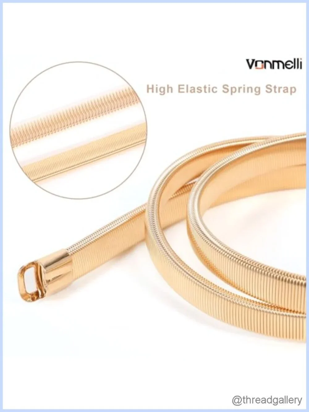 Skinny Metal Cinch Belt for Dress Stretch Thin Waist Belt Women